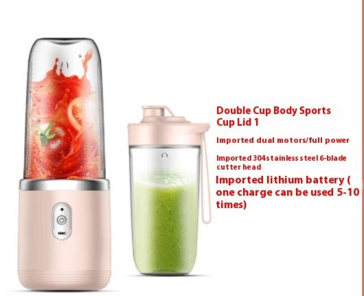 6 blade Portable Blender Mini Juicer Cup Extractor USB Charging Fruit Squeezer