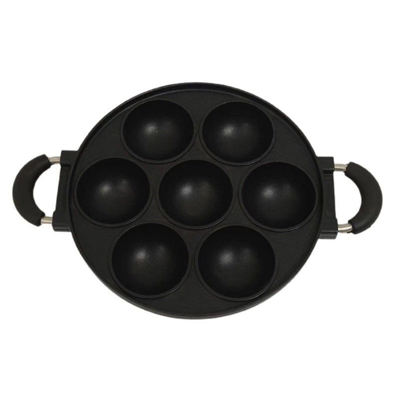 7 Hole Round Flat Cake Mold Aluminum Baking Nonstick Pan