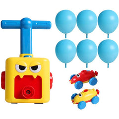 Children's air balloon powered car toy