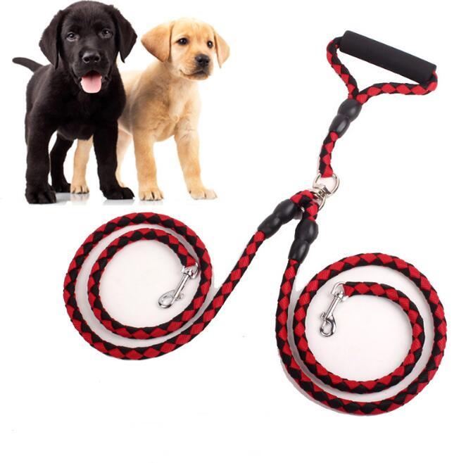 Double - Ended Traction Rope For Walking The Dog Hand - Double - Ended Traction Rope One Plus Two Leash Collar Pet Supplies Dog Collar