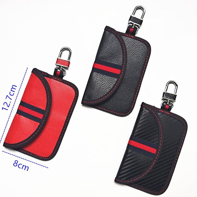 Leather RFID Car Shielded Key Case