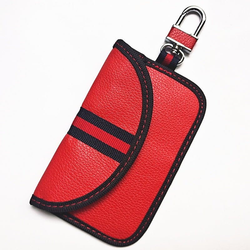 Leather RFID Car Shielded Key Case