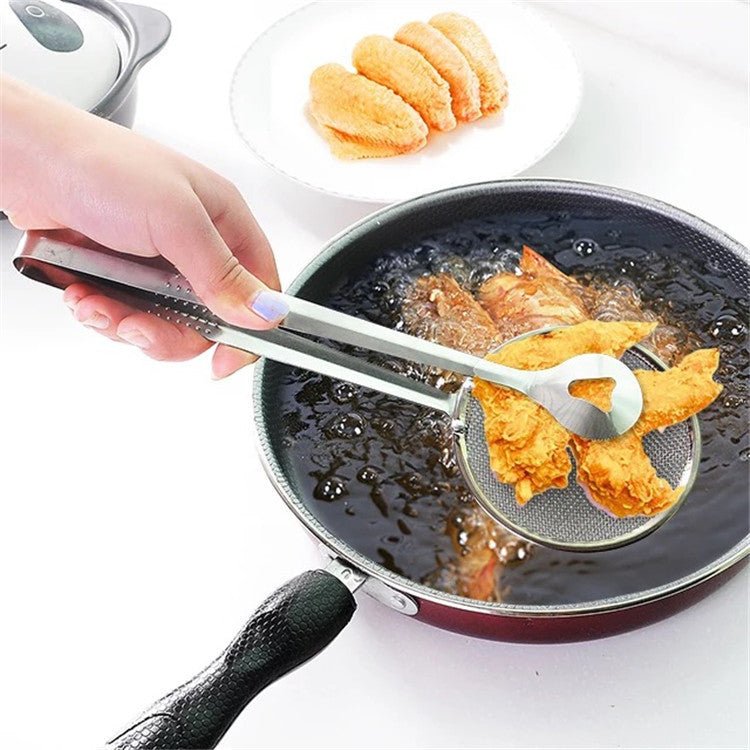 Multi - functional Oil Food Folder Kitchen Accessories Stainless Steel Fried Food Oil Scoop