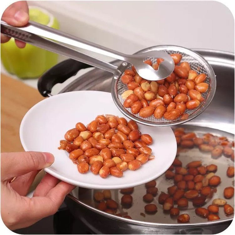 Multi - functional Oil Food Folder Kitchen Accessories Stainless Steel Fried Food Oil Scoop