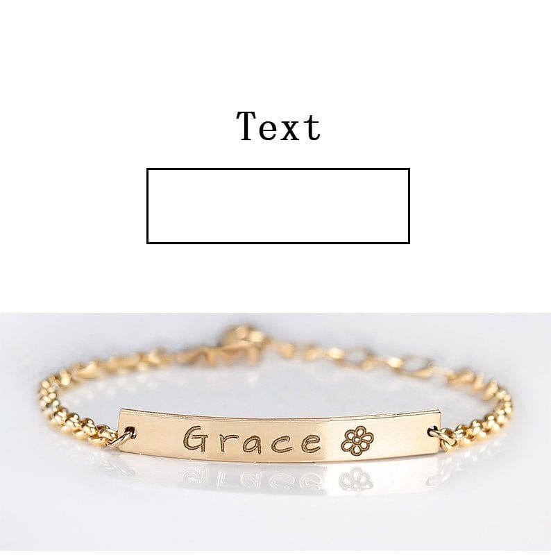 Personalized lettering children bracelet