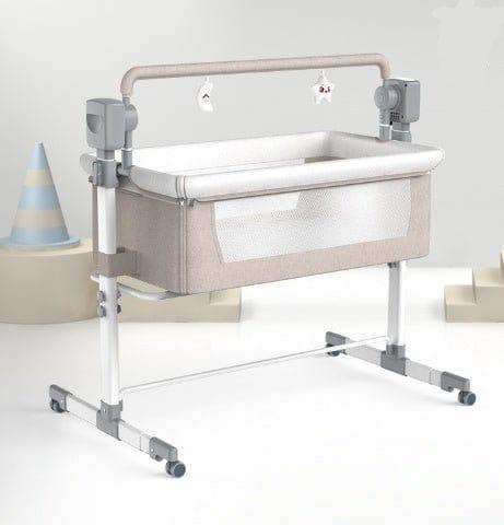 Portable Baby Bed Electric Bassinet Splicing Bed Foldable Newborn Baby