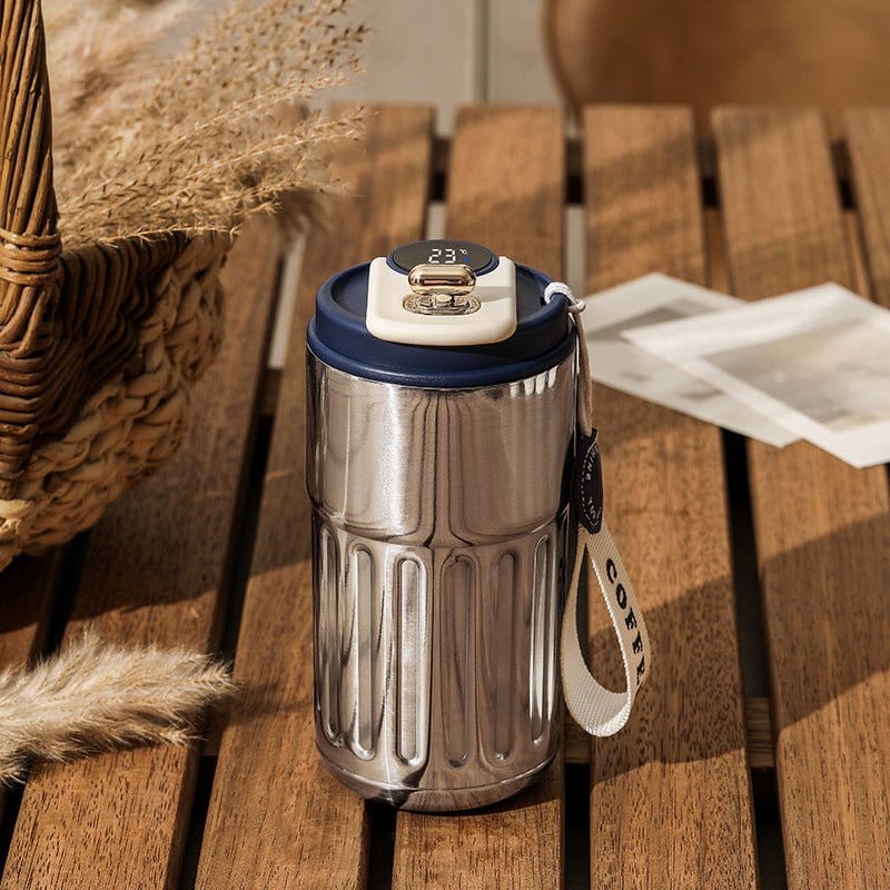 Portable Smart Thermal Coffee Mug Stainless Steel Bottle 450ml