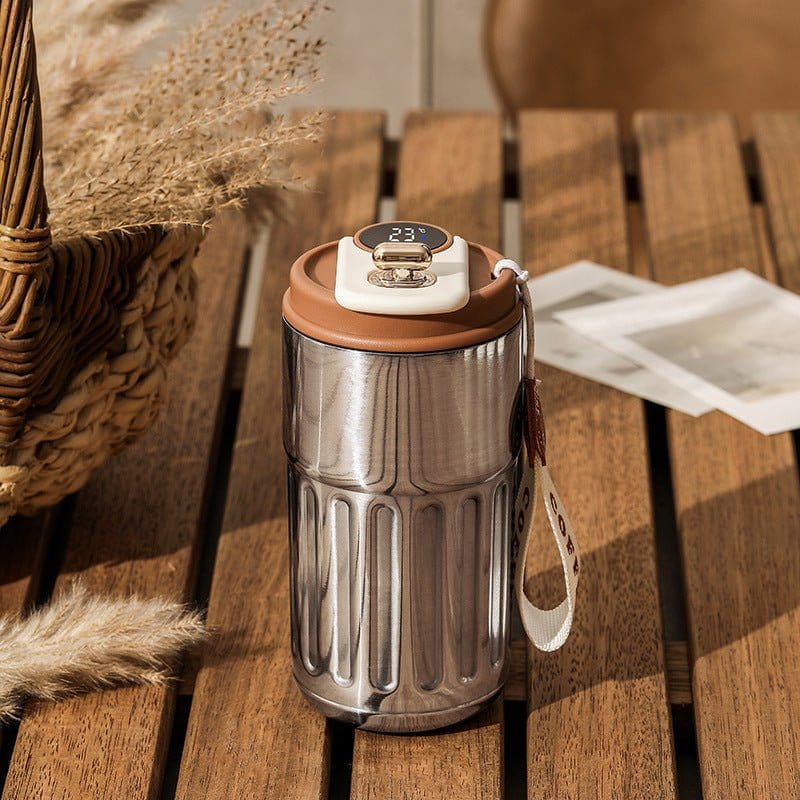 Portable Smart Thermal Coffee Mug Stainless Steel Bottle 450ml