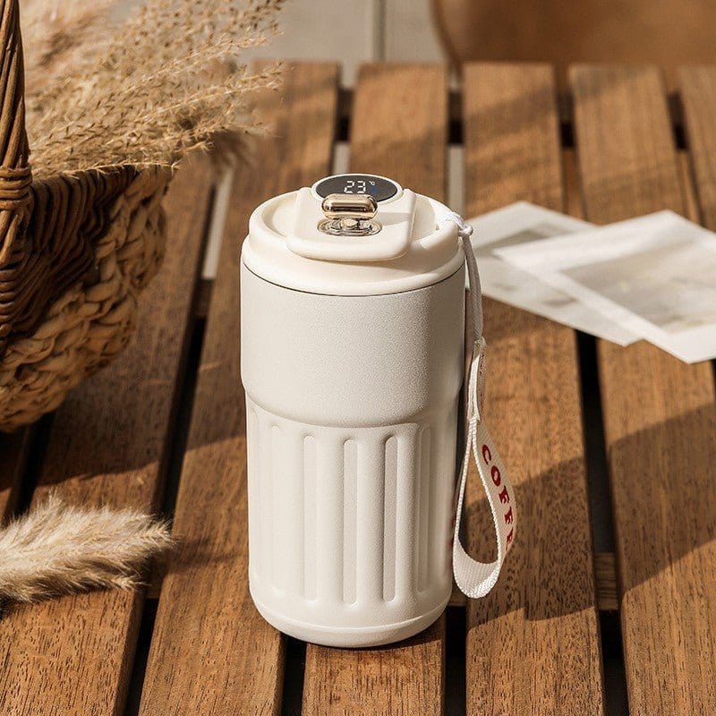 Portable Smart Thermal Coffee Mug Stainless Steel Bottle 450ml