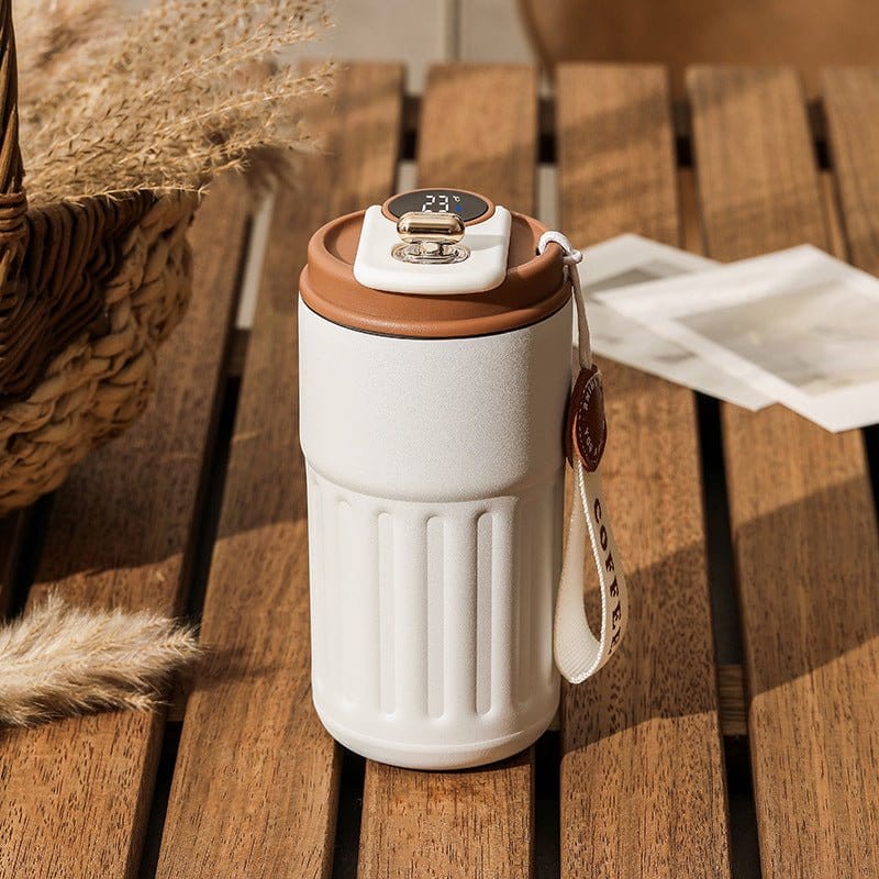 Portable Smart Thermal Coffee Mug Stainless Steel Bottle 450ml