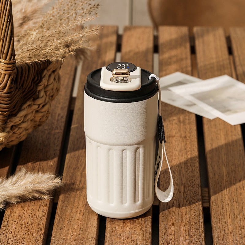 Portable Smart Thermal Coffee Mug Stainless Steel Bottle 450ml