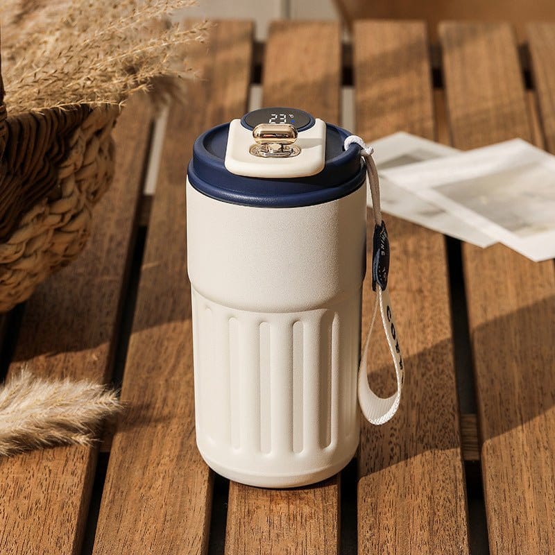 Portable Smart Thermal Coffee Mug Stainless Steel Bottle 450ml